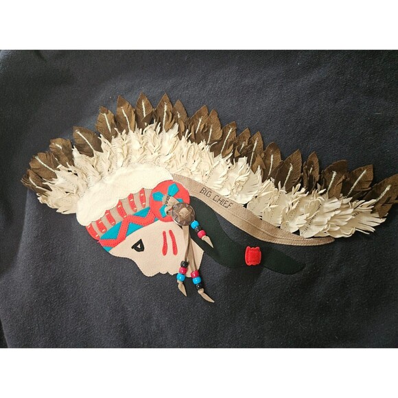 Pro Spirit Select Sweats Black Zip-Up Hoodie – X-Large, Native American Embroide - Picture 3 of 14